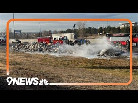 Vehicle fire slows traffic on I-25 in Denver metro area