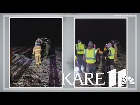 Emergency crews rescue dozens of people stranded on ice on Upper Red Lake