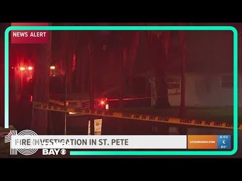 Fire investigation underway in St. Pete