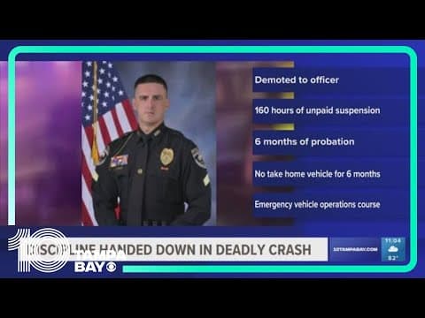 Auburndale sergeant demoted for involvement in speeding crash that killed 5-year-old girl