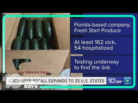 Florida-based cucumbers recalled in 25 states