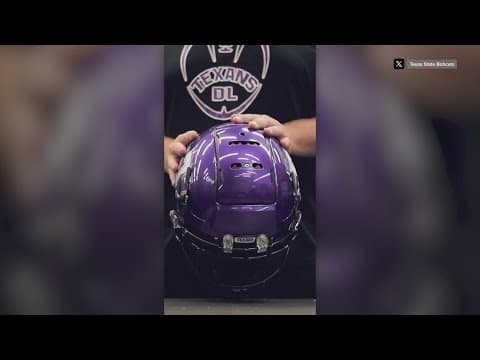 Texas football seasons honoring flood victims with helmet decals