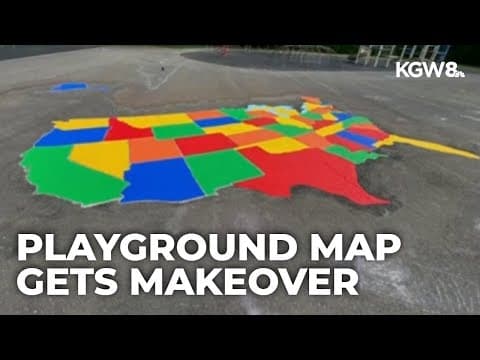 Parents repaint US map on Vancouver school playground
