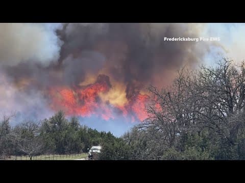Evacuations underway as crews battle 8,640-acre wildfire near Fredericksburg
