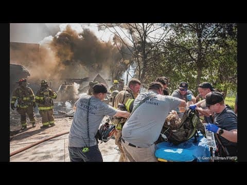 Fort Worth Fire Department shares pictures of firefighter rescue