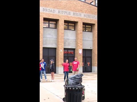 Eli Lilly's Global Day of Service helps clean up Broad Ripple Middle School