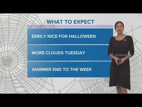Eerily nice weather expected on Halloween