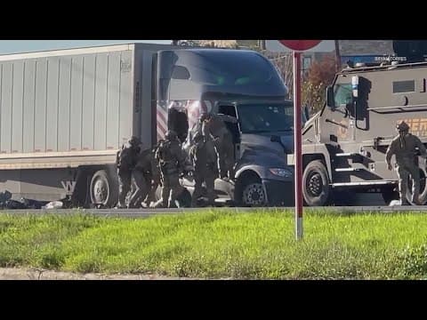 Tense standoff unfolds on I-10 after slow-speed chase