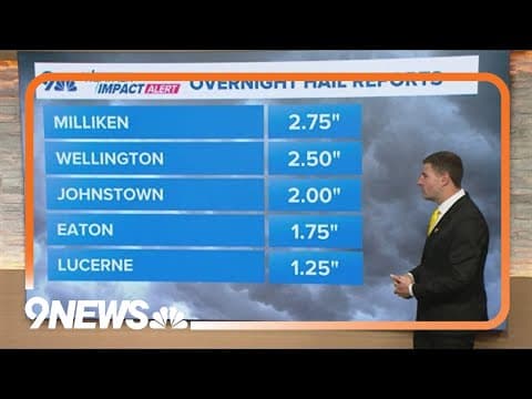 A rare large hail event hit Colorado overnight