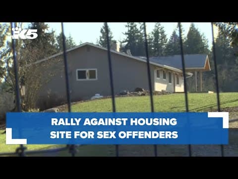 Rally against housing site for sex offenders