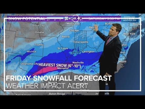 Friday snowfall forecast and arrival times for Indiana | Weather Impact Alert