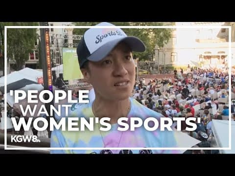 Soccer fans pack Women's World Cup watch party in downtown Portland