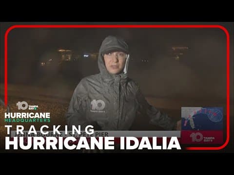 Downtown St. Pete beginning to see heavy rain, strong wind as Idalia continues to strengthen