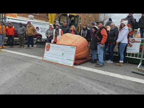 2022 Circleville Pumpkin Show giant pumpkin winner weighs in at 1,837 pounds