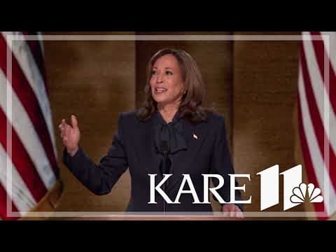 Harris formally accepts Democratic presidential nominee