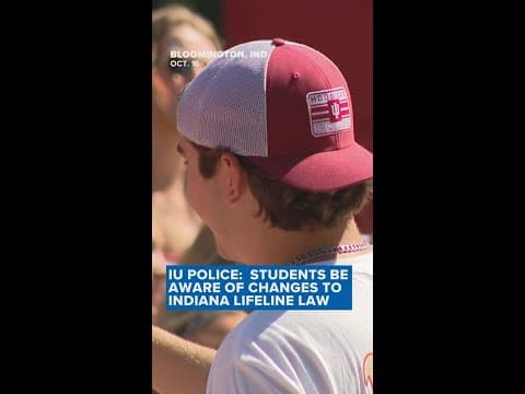 IU Police explain updated Lifeline Law ahead of homecoming weekend in Bloomington