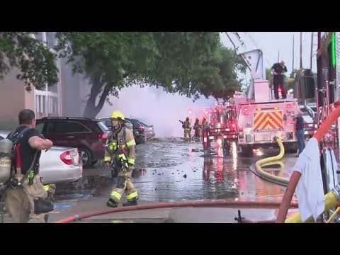 Crews battle large apartment fire near Westpark Tollway