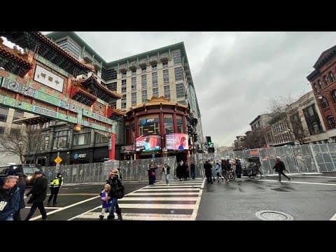 Timelapse of line to enter Trump rally at Capital One Arena