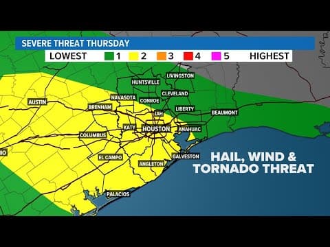 Live radar: Track rain and potential severe weather moving through the Houston area today