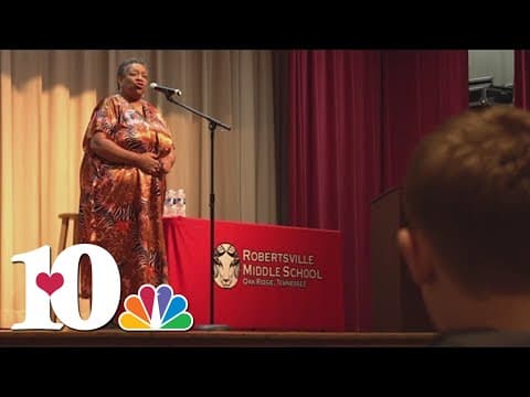 Storyteller Sheila Arnold tells the tale of the Scarboro 85