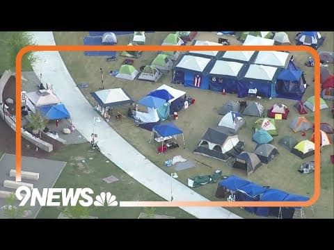 Pro-Palestinian protest encampment on Auraria college campus in Denver