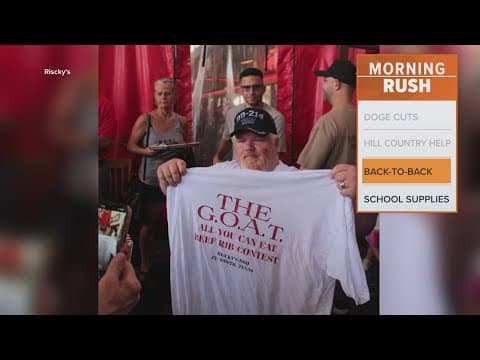 Man crowned back-to-back rib eating competition
