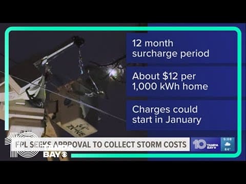 Florida Power & Light proposes temporary surcharge on customer bills after back-to-back hurricanes