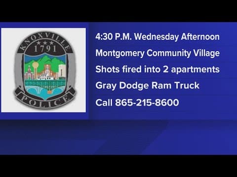 Knoxville police ask for help identifying suspect after shooting reported in Montgomery Village area