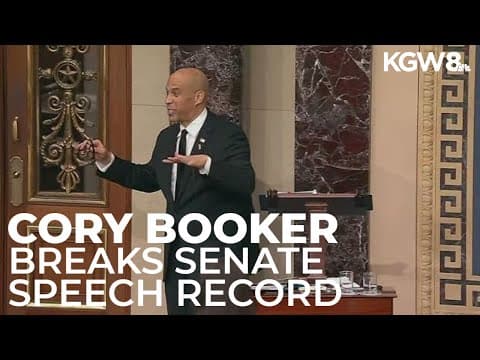 Cory Booker breaks the record for longest Senate speech