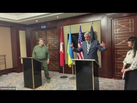 Indiana Gov. Eric Holcomb travels to Ukraine