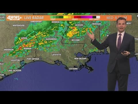 New Orleans Weather Impact: Heavy rain storms possible Wednesday, cooler Thursday