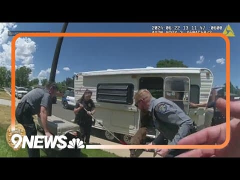 Police rescue dog left in hot camper