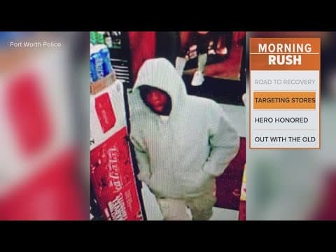 Police searching for a suspect targeting grocery stores
