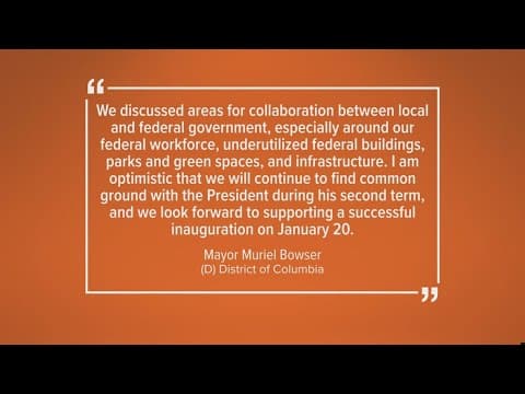 DC Mayor Muriel Bowser meets with President-elect Donald Trump