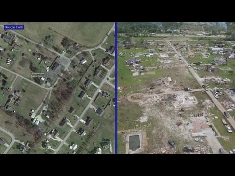 A glimpse of Laurel County before and after the Kentucky tornado