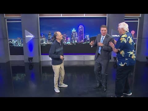 Dale Hansen surprises Pete Delkus for his 20th anniversary at WFAA