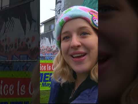 The world of politics can be dog eat dog — especially for this mayoral candidate.