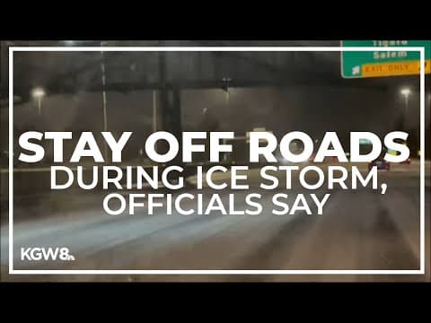 Drivers urged to stay off the roads as ice storm moves in