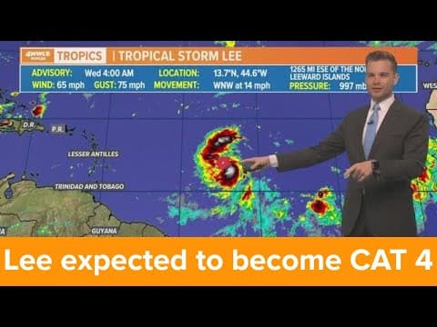 Wednesday morning tropical update: Lee expected to become strong Category 4