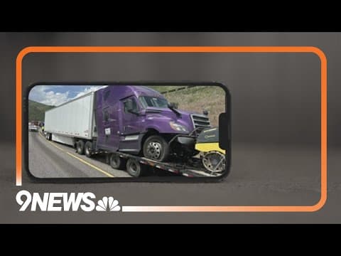 Driver shares story of how semi truck ended up on his trailer while driving on I-70 in Jefferson Cou