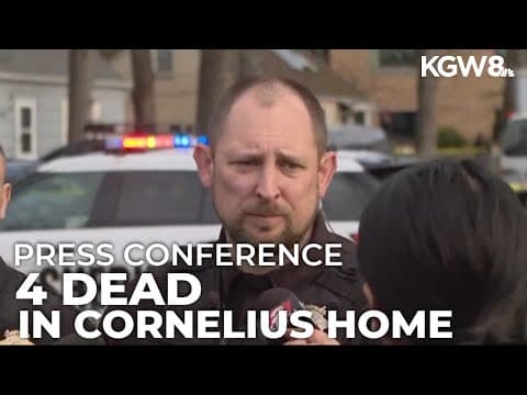 News conference: Police investigating deaths of woman, three children at Cornelius home