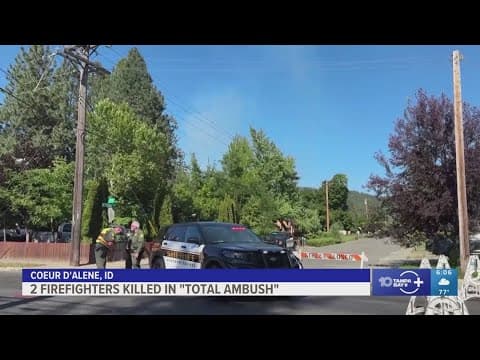 Gunman started blaze and then fatally shot 2 firefighters in ambush sniper attack, officials say