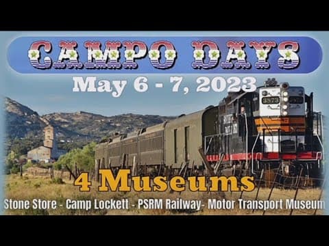 Trucks, trains, horses & history this weekend for Campo Days