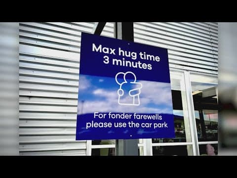 Airport puts time restraint on hugs