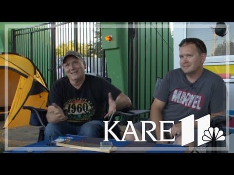 Father and son arrive 24 hours before gates open to be first at Minnesota State Fair