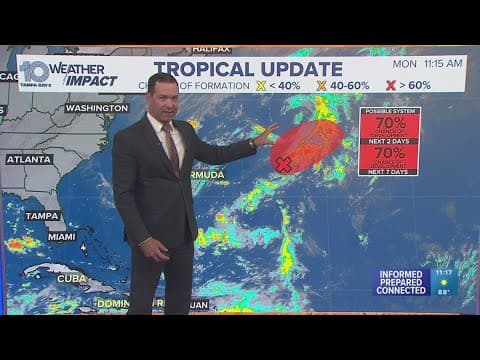 Tropical depression could form Monday in the Atlantic, NHC says