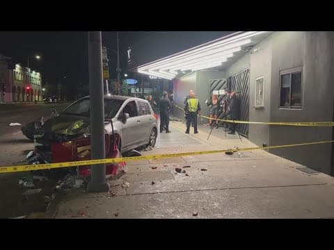 30 people hurt after car plows into crowd in Los Angeles, authorities say