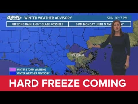 New Orleans Weather: Hard freeze is coming; patchy ice possible