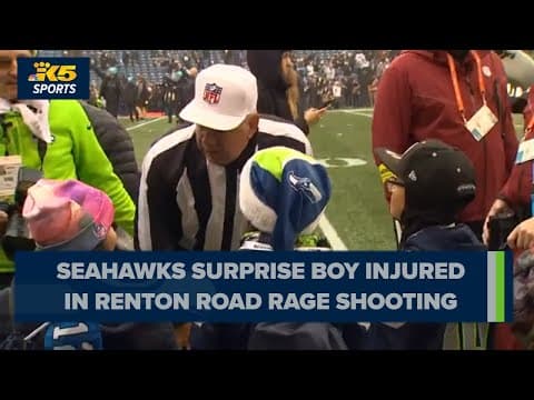Seahawks surprise 9-year-old boy who was hurt during road rage shooting