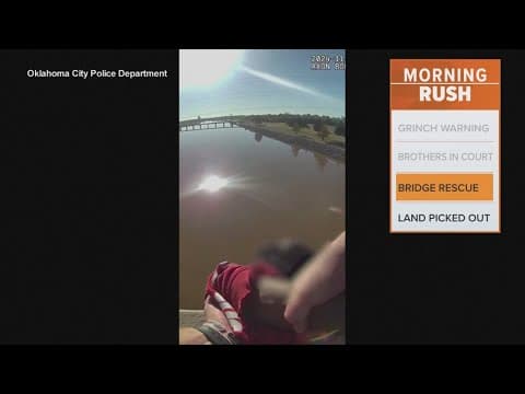 Oklahoma police save man falling from a bridge
